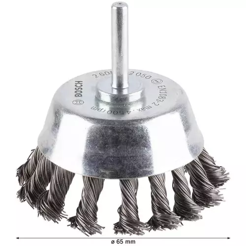 BOSCH Hrncová kefa PRO Metal heavy, rovná stopka, 65 x 0,5 mm (4)