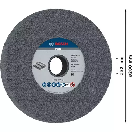 BOSCH Brúsny kotúč PRO Metal, 200 x 25 x 32 mm, G36