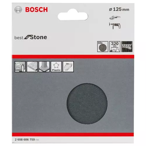 BOSCH Brúsny kotúč PRO F355, 125 mm, G320, 10 ks (24)