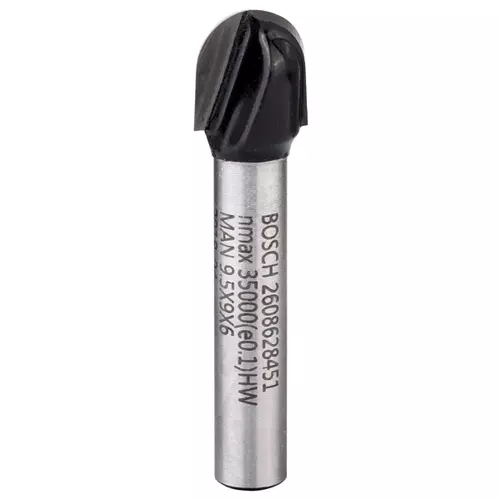 BOSCH Žliabkovacia fréza, 6 mm, r1 = 4,7 mm, d1 = 9,5 mm, l = 9,2 mm, g = 40 mm