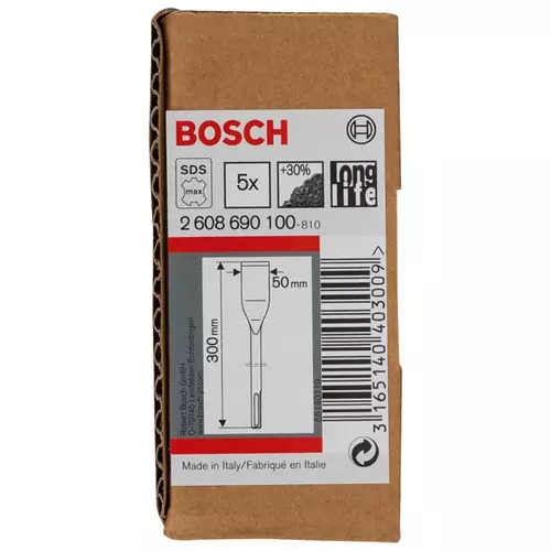 BOSCH Sada sekáčov na dlaždice PRO SDS max-5C 50 × 300 mm, 5 ks (13)
