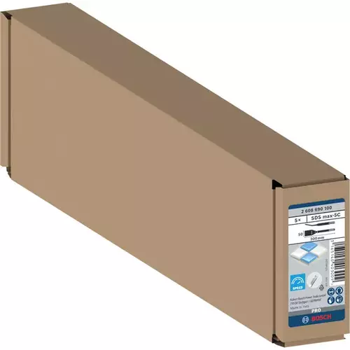BOSCH Sada sekáčov na dlaždice PRO SDS max-5C 50 × 300 mm, 5 ks (5)