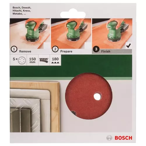 BOSCH 5-dielna sada brúsnych listov pre excentrické brúsky (3)