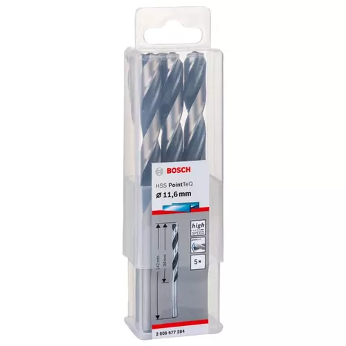 BOSCH Skrutkovitý vrták HSS PointTeQ 11,6 mm