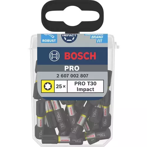 BOSCH Bit PRO Torx Impact, T30, 25 mm, 25 ks (3)