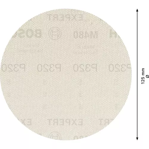 BOSCH Brúsny papier EXPERT M480 pre excentrické brúsky, 125 mm, zrnitosť 320, 5 ks (4)