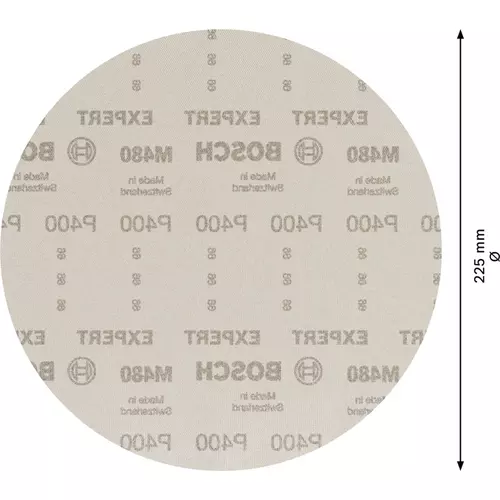 BOSCH Brúsny papier EXPERT M480 pre brúsky na sadrokartón, 225 mm, zrnitosť 400, 25 ks (4)