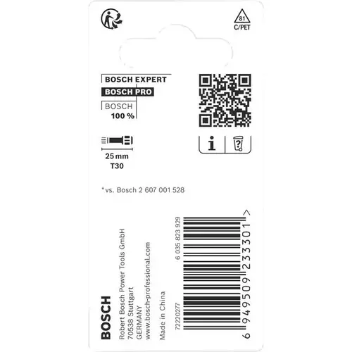 BOSCH Bit PRO Torx Impact, T30, 25 mm, 2 ks (6)