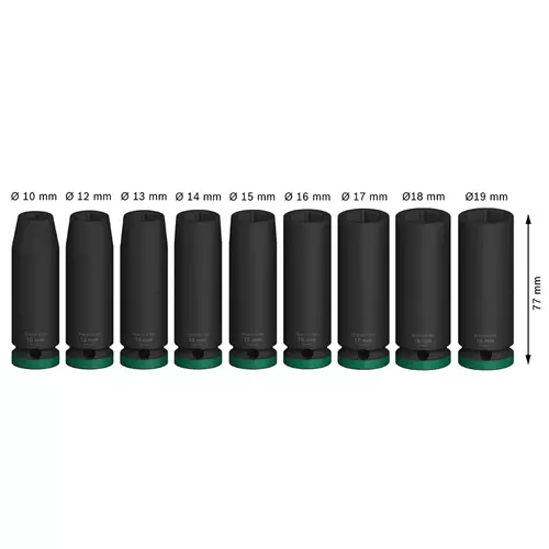 BOSCH Sada nástrčných kľúčov PRO Impact Socket Set, 1/2
