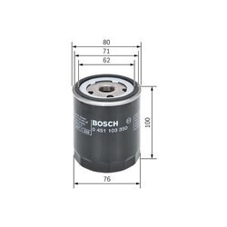Olejový filter BOSCH 0 451 103 350 - obr. 4