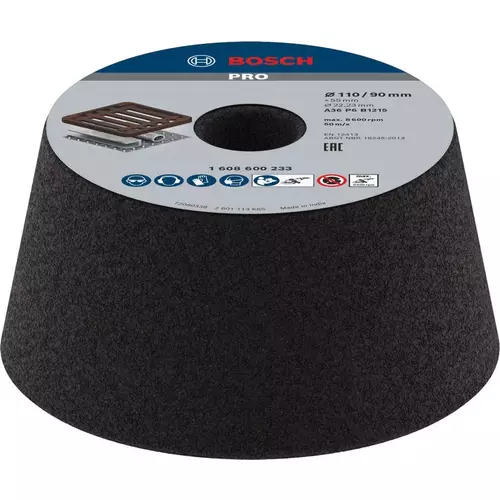 BOSCH Kónická brúsna miska PRO Metal, 90 x 110 x 55 mm, G36