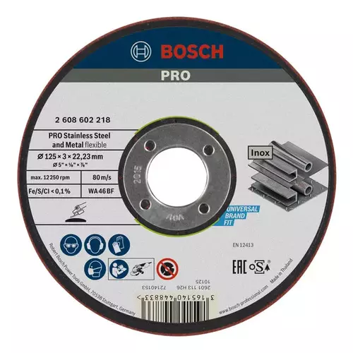 BOSCH Brúsny kotúč PRO Semi-Flexible, 125 x 3 x 22,23 mm (4)