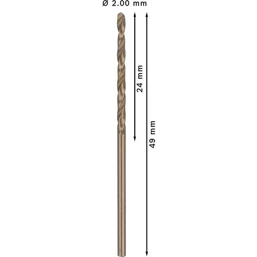 BOSCH Špirálový vrták do kovu PRO Stainless Steel HSS-Co, 2 × 24 × 49 mm, 10 ks