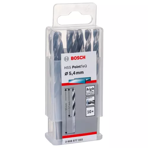 BOSCH Skrutkovitý vrták HSS PointTeQ 5,4 mm