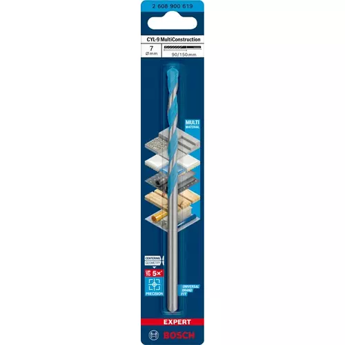 BOSCH Vrták EXPERT CYL-9 MultiConstruction 7 x 90 x 150 mm (3)
