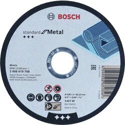 BOSCH Rovný rezací kotúč Standard for Metal, 125 mm, 22,23 mm (4)