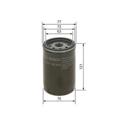 Olejový filter BOSCH 0 451 103 314 - obr. 4