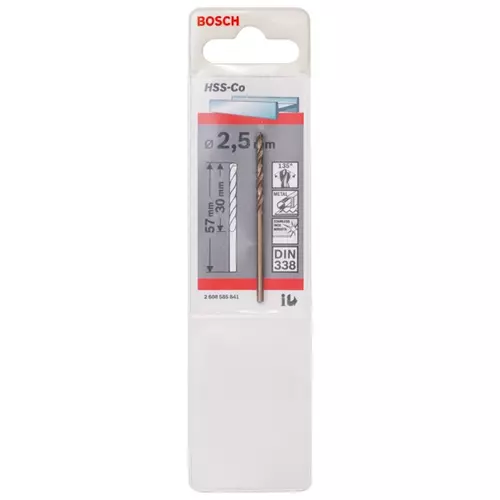 BOSCH Vrtáky do kovov HSS-Co, DIN 338