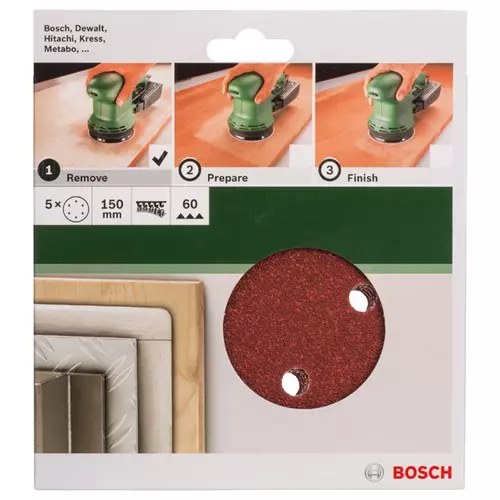 BOSCH 5-dielna sada brúsnych listov pre excentrické brúsky (3)
