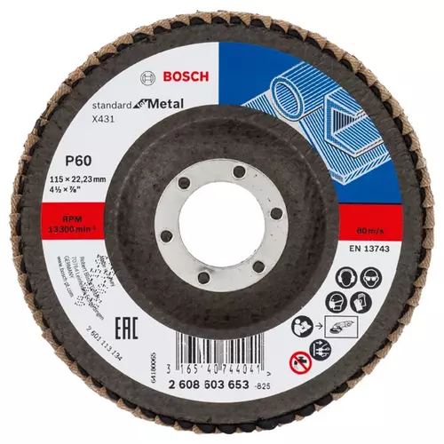BOSCH Vejárovitý brúsny kotúč X431, Standard for Metal