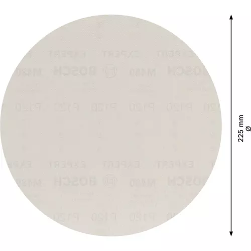 BOSCH Brúsny papier EXPERT M480 pre brúsky na sadrokartón, 225 mm, zrnitosť 120, 25 ks (4)
