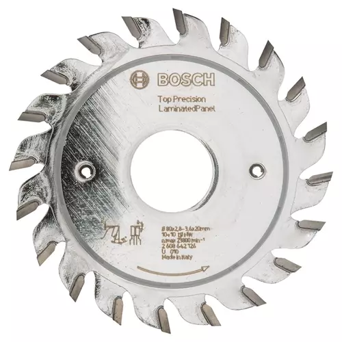 BOSCH Predrezávací kotúč Top Precision Laminated Panel, 80 mm, počet zubov 10+10