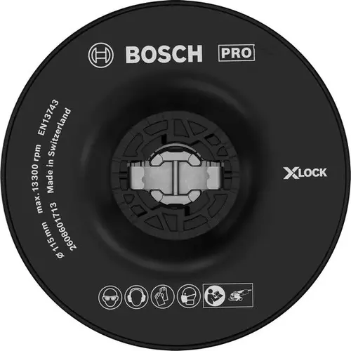 BOSCH Oporný tanier PRO Backing Pad X-Lock Hard, 115 mm, tvrdý