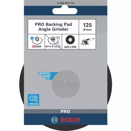 BOSCH Oporný tanier PRO Backing Pad X-Lock Soft, 125 mm, mäkký (3)