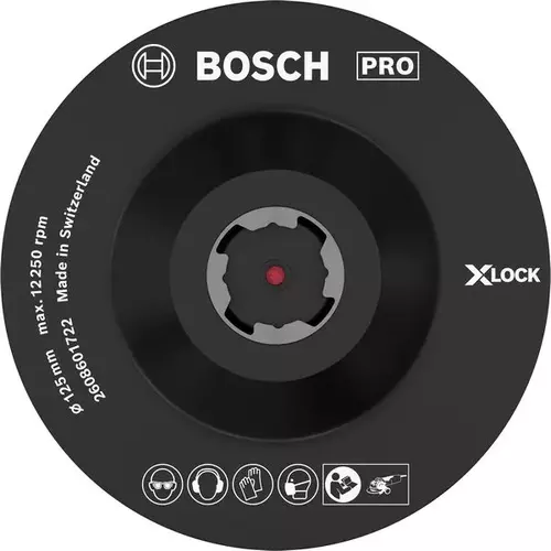 BOSCH Oporný tanier PRO Backing Pad X-Lock, 125 mm, suchý zips (5)