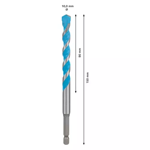 BOSCH Vrták EXPERT HEX-9 MultiConstruction 10 × 90 × 150 mm