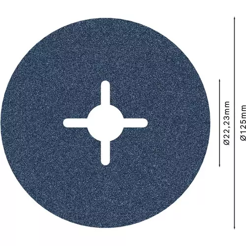 BOSCH Fíbrový kotúč PRO R574, 125 mm, G120 (3)