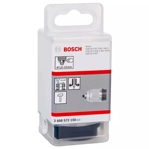 BOSCH Rýchloupínacie skľučovadlo, matne pochrómované (2)