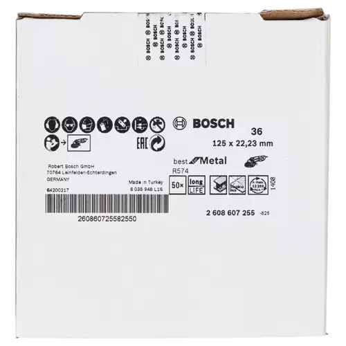 BOSCH Fíbrový kotúč PRO R574, 125 mm, G36 (10)