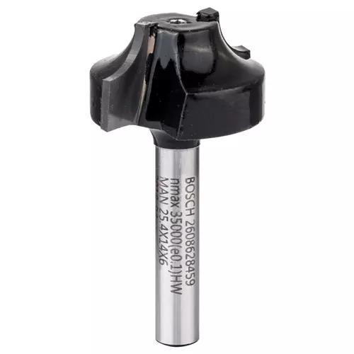 BOSCH Fréza na zaobľovanie hrán, 6 mm, R1 6,3 mm, D 25,4 mm, L 14 mm, G 46 mm