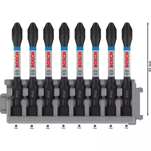 BOSCH Bit PRO Phillips Impact, PH2, 55 mm, 8 ks (4)