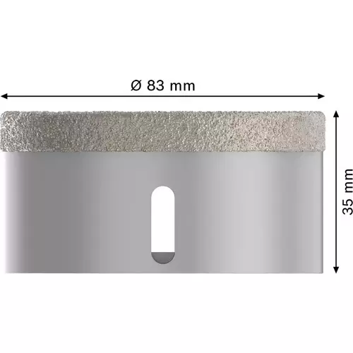 BOSCH Vŕtacia korunka PRO Ceramic dry Core Cutter, 83 × 35 mm, X-LOCK (5)