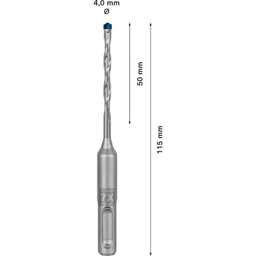 BOSCH Príklepový vrták EXPERT SDS plus-7X, 4 x 50 x 115 mm