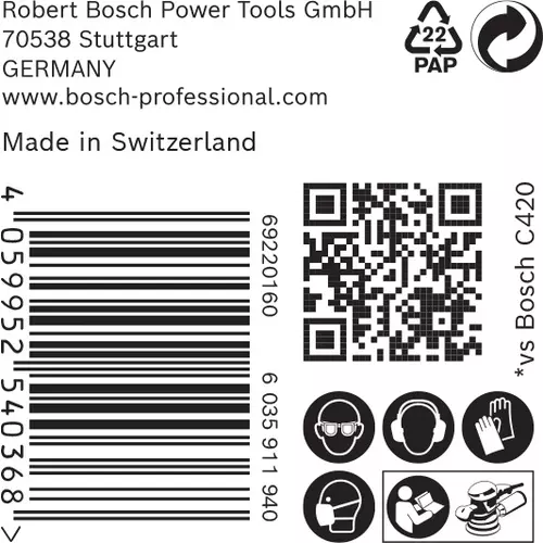 BOSCH Brúsny papier EXPERT M480 pre excentrické brúsky, 150 mm, zrnitosť 80, 50 ks (6)