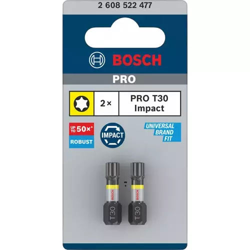 BOSCH Bit PRO Torx Impact, T30, 25 mm, 2 ks (3)