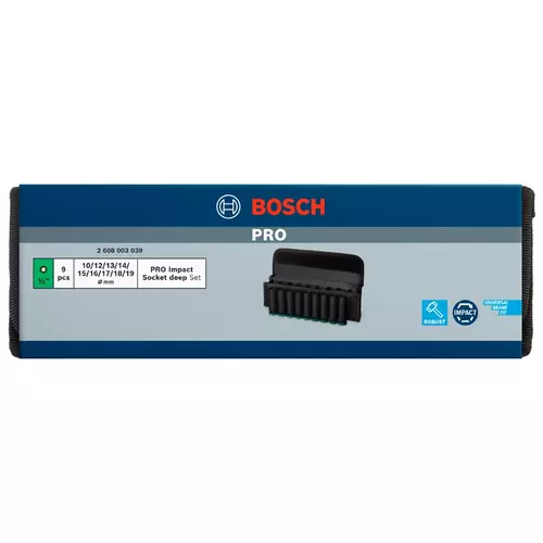 BOSCH Sada nástrčných kľúčov PRO Impact Socket Set, 1/2