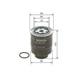 Palivový filter BOSCH F 026 402 110 - obr. 4