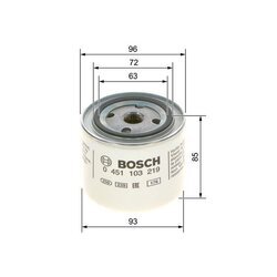 Olejový filter BOSCH 0 451 103 219 - obr. 4