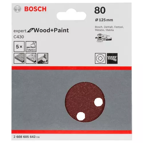 BOSCH Brúsny list C430, 5-kusové balenie (3)