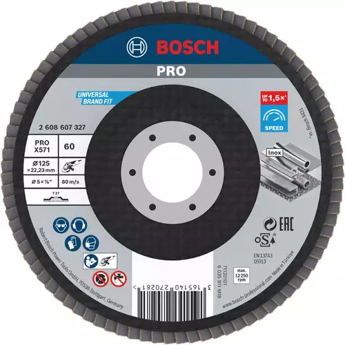 BOSCH Lamelový brúsny kotúč PRO X571, 125 mm, G60