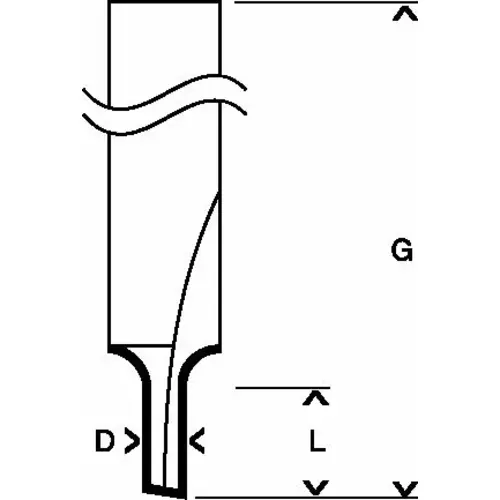BOSCH Rovná fréza, 6 mm, d1 = 4,8 mm, l = 12,4 mm, g = 51 mm (5)