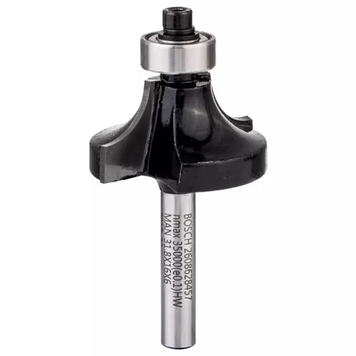 BOSCH Zaobľovacia fréza, 6 mm, r1 = 9,5 mm, d = 31,8 mm, l = 16,2 mm, g = 57 mm
