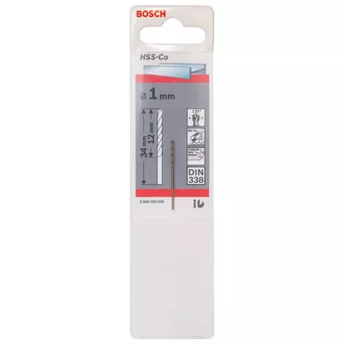 BOSCH Vrtáky do kovov HSS-Co, DIN 338
