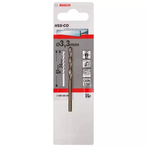 BOSCH Vrtáky do kovov HSS-Co, DIN 338