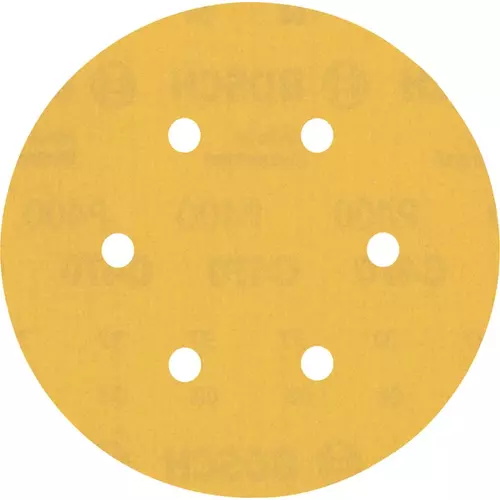 BOSCH Brúsny papier EXPERT C470 so 6 otvormi pre excentrické brúsky, 150 mm, zrnitosť 400, 5 ks