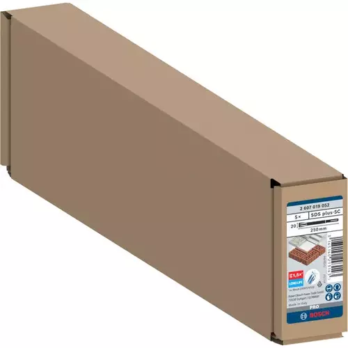 BOSCH Sada plochých sekáčov PRO SDS plus-5C, 20 × 250 mm, 5 ks (3)